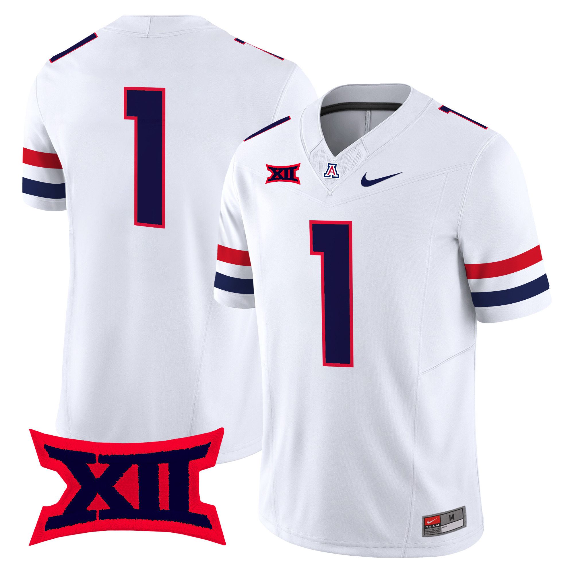 Men Arizona Wildcats #1 No Name White Nike 2024 Vapor Limited NCAA Jersey